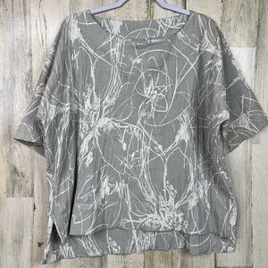 Gershon Bram Artsy Boho Shirt Large Art To Wear Lagenlook Creative Chic Top
